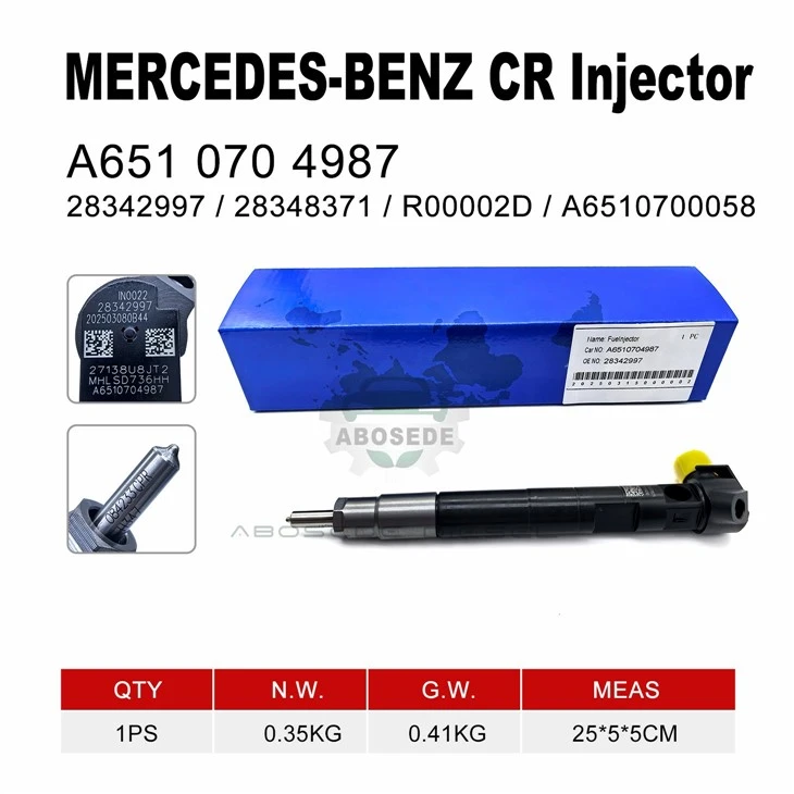 Common Rail 28342997 /28348371/R00002D/A6510700058 Diesel Fuel Injector For MERCEDES-BENZ Engines